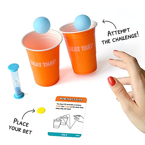 Gutter Games Beat That! - The Bonkers Battle of Wacky Challenges - Family Party Game for Kids & Adults, Card and Board Games for Adults, Kids, & Families - Perfect for Parties & Family Game Nights