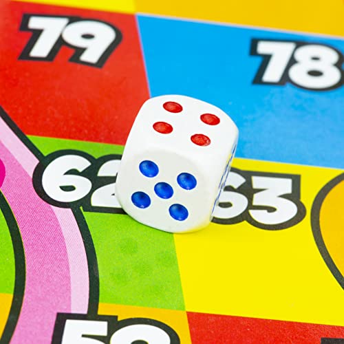 abeec Snakes and Ladders Board Game – Kids Board Games Includes Classic Game Board, Counters & Instructions – Family Board Games - Travel Games for Kids - Pass the Parcel Gifts