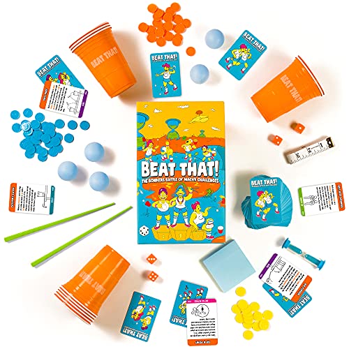 Gutter Games Beat That! - The Bonkers Battle of Wacky Challenges - Family Party Game for Kids & Adults, Card and Board Games for Adults, Kids, & Families - Perfect for Parties & Family Game Nights
