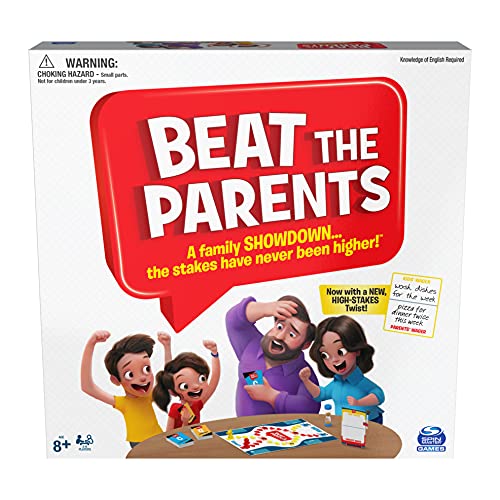 Spin Master Games Beat The Parents Board Game, Easy Christmas Toy Gift Idea for Families and Kids, 2 Players, aged over 5