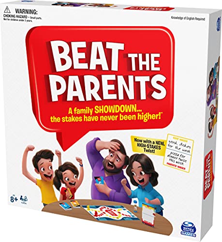 Spin Master Games Beat The Parents Board Game, Easy Christmas Toy Gift Idea for Families and Kids, 2 Players, aged over 5