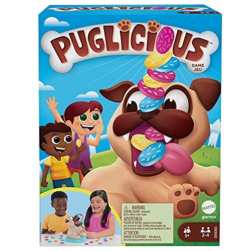Mattel Games Puglicious Kids Game, 1 player, for 5 Years Olds & Up