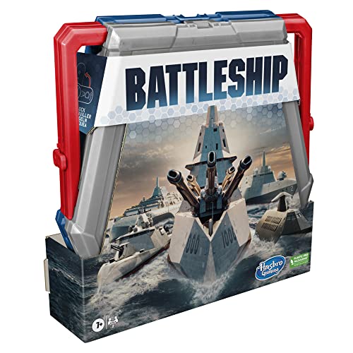 Hasbro Gaming Battleship Classic Board Game, Strategy Game For Kids Ages 7 and Up, Fun Kids Game For 2 Players, Multicolor