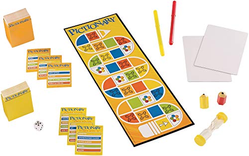 Pictionary Drawing Game, Board Game for Family, Kids, Teens and Adults, with Dry Erase Boards, Markers, Adult Clue Cards and Junior Clue Cards, Makes a Great Gift for 8 Year Olds and Up, DKD49