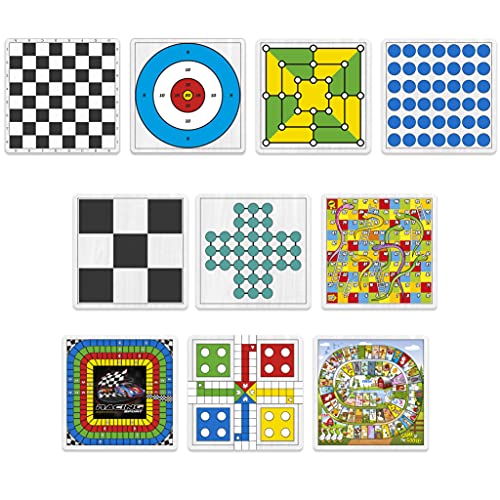 100 Classic Games Compendium - A Collection of Classic Family Board Games - Includes Chess, Draughts, Ludo and a full pack of Playing Cards.