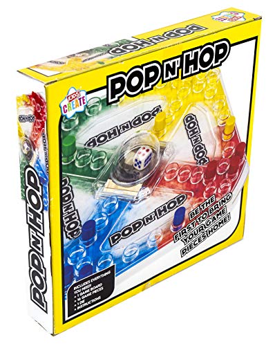 Kids Play - Activity Pop N Hops Game - Brilliant Family Board Games Idea for Kids - 1 Game Board - Card Game Alternative - 2 to 4 Players - Fun Games for Everyone - 4+ Years