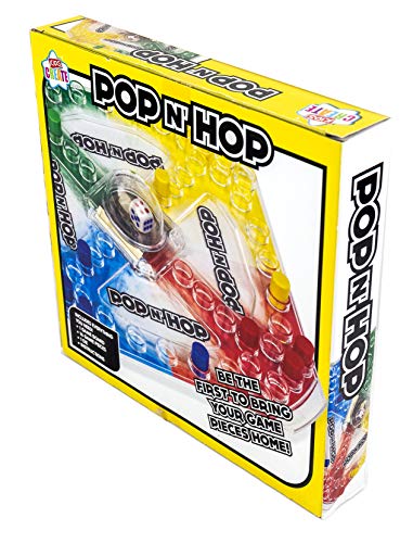 Kids Play - Activity Pop N Hops Game - Brilliant Family Board Games Idea for Kids - 1 Game Board - Card Game Alternative - 2 to 4 Players - Fun Games for Everyone - 4+ Years