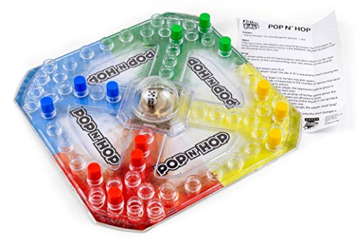 Kids Play - Activity Pop N Hops Game - Brilliant Family Board Games Idea for Kids - 1 Game Board - Card Game Alternative - 2 to 4 Players - Fun Games for Everyone - 4+ Years
