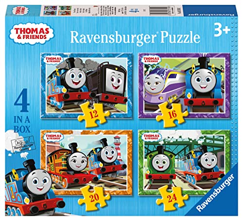 Ravensburger Thomas & Friends Jigsaw Puzzles for Kids Age 3 Years Up - 4 in a Box (12, 16, 20, 24 Pieces) - Educational Toys for Toddlers