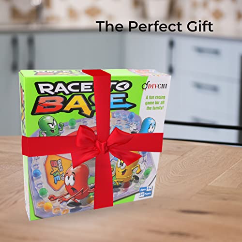 DIVCHI Race To Base Board Game for kids - Racing and Chasing to Base Game, 4 Players