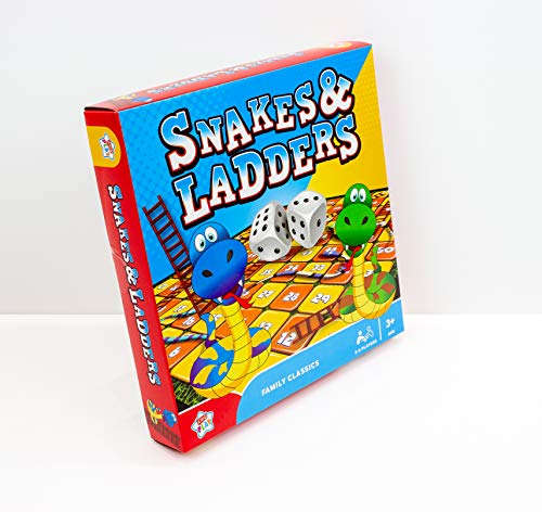 Kids Play - Activity Snake & Ladders Game - Traditional Family Board Games Idea for Kids - Classic Card Game Alternative - 4 to 6 Players - Fun Games for Everyone - 3+ Years