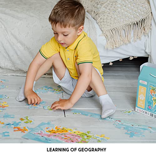 Dodo Map of The World Educational Gift Set. 100 Piece Puzzle. D300123 Suitable for Children 5 Years +, Various