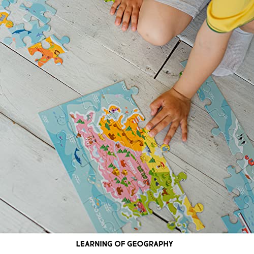 Dodo Map of The World Educational Gift Set. 100 Piece Puzzle. D300123 Suitable for Children 5 Years +, Various