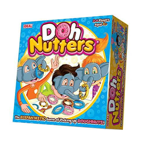 IDEAL | Doh Nutters: The elefantastic game of picking up doughnuts! | Kids Games | For 2-4 Players | Ages 4+