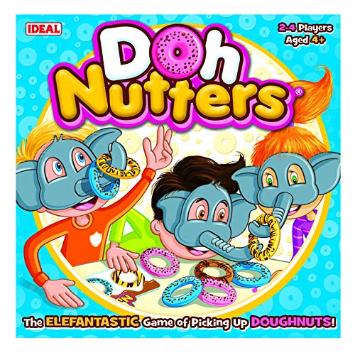 IDEAL | Doh Nutters: The elefantastic game of picking up doughnuts! | Kids Games | For 2-4 Players | Ages 4+