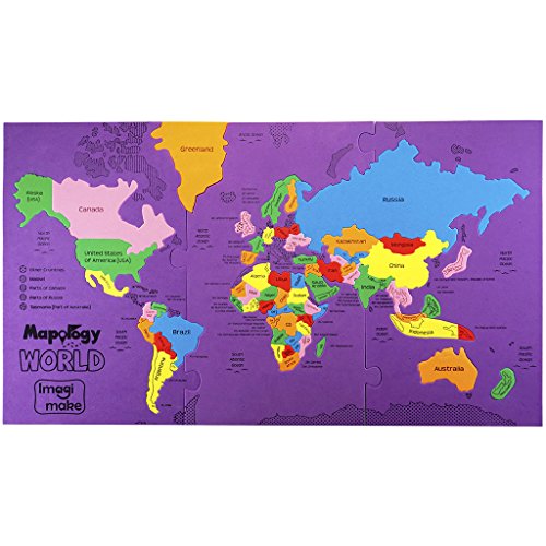 Imagimake Mapology: World - Educational Toy and Learning Aid for Boys and Girls-Map Puzzle-Jigsaw puzzle