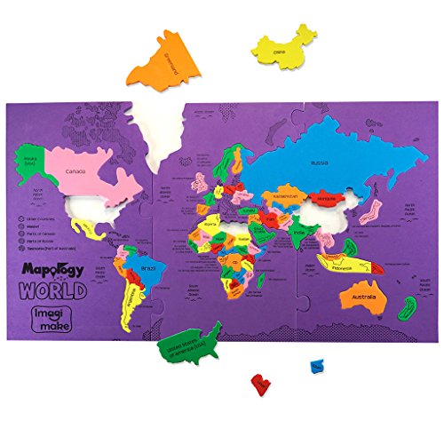 Imagimake Mapology: World - Educational Toy and Learning Aid for Boys and Girls-Map Puzzle-Jigsaw puzzle