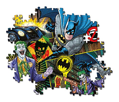 Clementoni - Batman Supercolor Jigsaw Puzzle for Kids from 6 to 8 Years old, 104 Pieces, Made In Italy, 25708, 24.9 x 3.5 x 34.3 centimetres