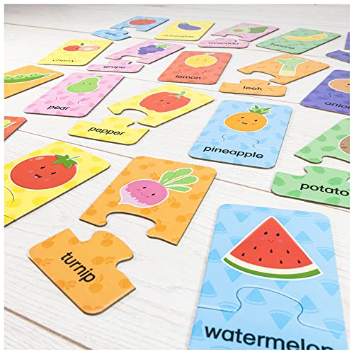 Galt Toys, Fruit and Veg Puzzles, Jigsaw Puzzles for Kids, Ages 3 to 5 Years Plus