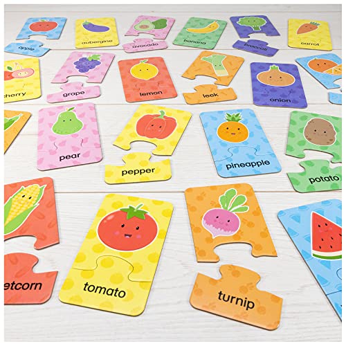 Galt Toys, Fruit and Veg Puzzles, Jigsaw Puzzles for Kids, Ages 3 to 5 Years Plus