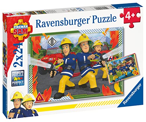 Ravensburger Fireman Sam 2X 24 Piece Jigsaw Puzzles For Kids Age 4 Years Up - Educational Toddler Toys [Amazon Exclusive]