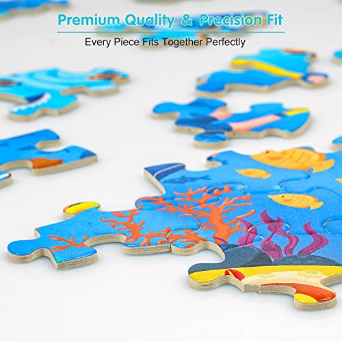 Dolphin Jigsaw Puzzle for Kids, 108 Pieces Puzzles, Best Gift for Children Age 4 5 6 7 8 9 10 Years.