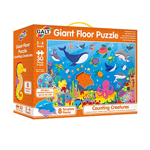 Galt Toys, Giant Floor Puzzle - Counting Creatures, Floor Puzzles for Kids, Ages 3 Years Plus