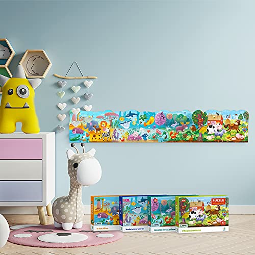 Set of 4 Animal Jigsaw Puzzles for Kids 4 years old and up 60 pieces () Dodo Perfect Educational Gift for Boys and Girls (Animals)