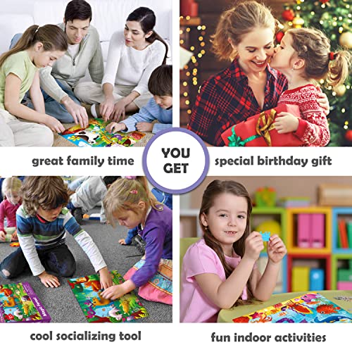 30 Piece Puzzles for 2 3 Year Olds - Set of 4 Jigsaws For Children Age 4 5 by QUOKKA - Animal Toddler Toys for Kids 5-8 yo - Learning Gifts for Boy and Girl