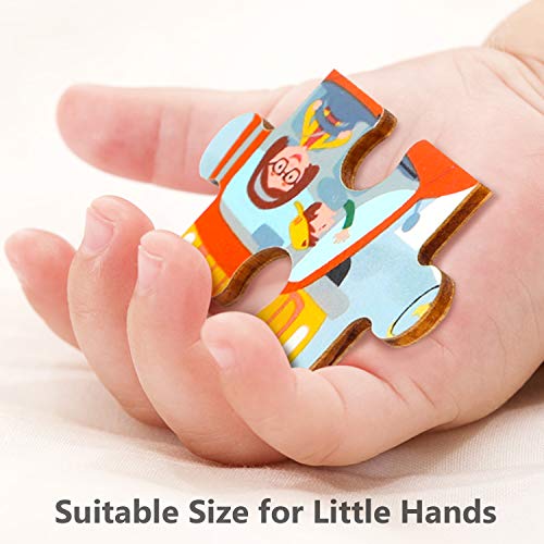 TOP BRIGHT 24 Piece Childrens Jigsaws Puzzles for Ages 3 4 5, Forest Animals Wooden Toddler Puzzle for 2 3 4 Year Old Kids