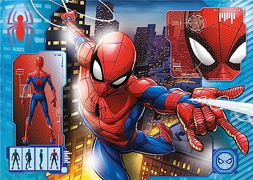 Clementoni - 21608 - Supercolur Puzzle for children - Spiderman - 2 x 60 Pieces Puzzle, Multi-coloured, 24.4 x 3.9 x 28 centimetres