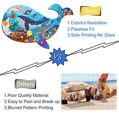 Ocean World Whale Jigsaw Puzzle for Kids, 108 Pieces Jigsaw Puzzle with Large Pieces for Kids Age 4 5 6 7 8 9 10 Years