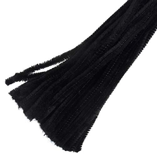 Trimits Jumbo Chenille Pipe Cleaners, Black, 30cm x 12mm