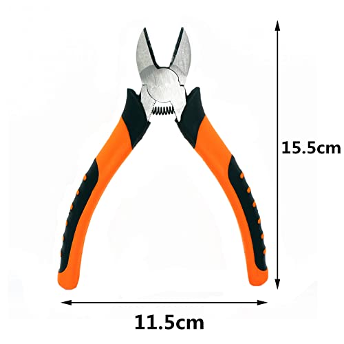YankMooM Precision Wire Cutters 6 Inch Wire Cutter Pliers Diagonal Side Cutting Pliers with PVC Dipped Handles for Wire Jewelry Cable Cutter