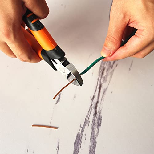 YankMooM Precision Wire Cutters 6 Inch Wire Cutter Pliers Diagonal Side Cutting Pliers with PVC Dipped Handles for Wire Jewelry Cable Cutter