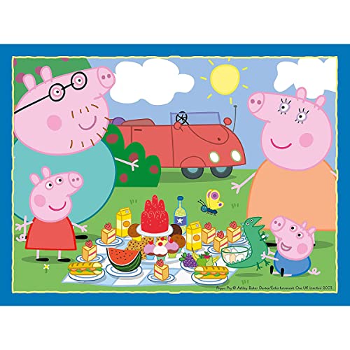 Ravensburger Peppa Pig 4 in Box (12, 16, 20, 24 Pieces) Jigsaw Puzzles for Kids Age 3 Years Up
