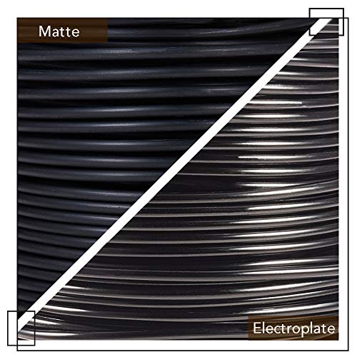 BENECREAT 12 Gauge (2mm) Aluminum Wire 30m (100FT) Matte Effect Jewelry Craft Making Beading Floral Colored Aluminum Craft Wire - Black