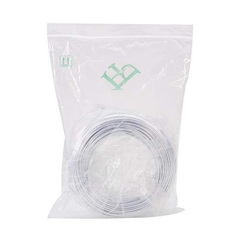 NBEADS 1 Roll 12 Gauge Aluminum Wire, 55m Silver Aluminum Modelling Craft Wire Bendable Metal Sculpting Wire for Jewellery Craft, 2.0mm in Diameter