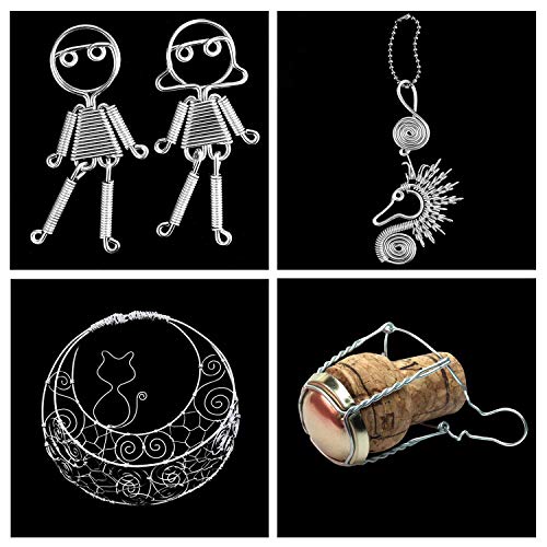 DesignerBox Aluminium Wire With 1PCS Wire Cutter, 10M/ 33.3ft Craft Flexible Bonsai Training Wire for sculpture, Jewellery Making, Earring DIY Clay Modelling Bonsai