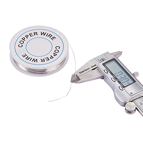 PH PandaHall 26M 0.3mm Jewellery Wire for Jewellery Making, Copper Craft Wire Tarnish Resistant Copper Beading Wire Silver Craft Jewelry Wire for Jewelry Making Supplies and Crafting, 28 Gauge
