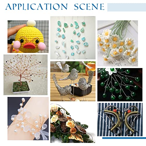 PH PandaHall 26M 0.3mm Jewellery Wire for Jewellery Making, Copper Craft Wire Tarnish Resistant Copper Beading Wire Silver Craft Jewelry Wire for Jewelry Making Supplies and Crafting, 28 Gauge