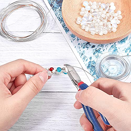 PH PandaHall 7m 0.5mm Craft Wire for Jewellery Making, Iron Jewellery Wire Tarnish Resistant Beading Wire Silver Craft Jewelry Wire for Jewelry Making Supplies DIY Crafting, 25 Gauge