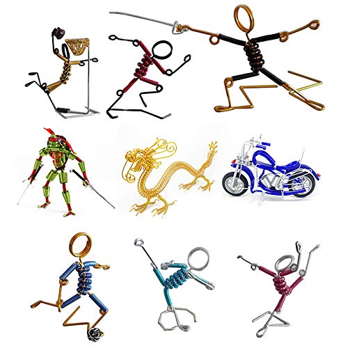 10 Colors 50 Meters Aluminium Craft Wires 1MM Coloured Alumina Round Wire Craft Wire for DIY Handmade Jewellery and Crafts Bicycle Motorcycle Modeling Weaving Bonsai Modeling Aluminum Wire