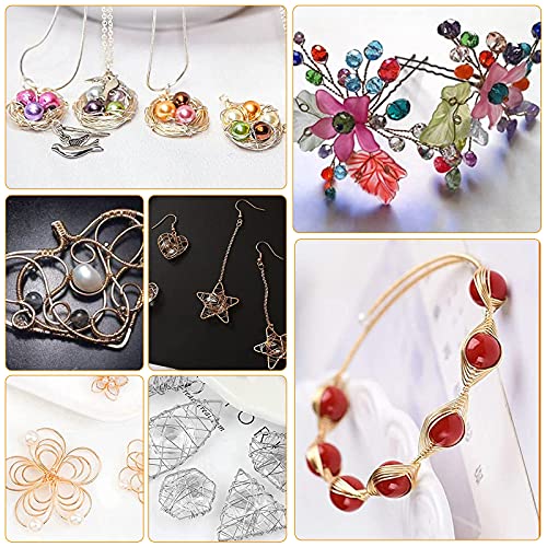 PH PandaHall 7m 0.5mm Craft Wire for Jewellery Making, Iron Jewellery Wire Tarnish Resistant Beading Wire Silver Craft Jewelry Wire for Jewelry Making Supplies DIY Crafting, 25 Gauge