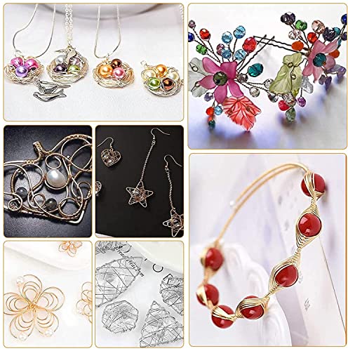 PH PandaHall 26M 0.3mm Jewellery Wire for Jewellery Making, Copper Craft Wire Tarnish Resistant Copper Beading Wire Silver Craft Jewelry Wire for Jewelry Making Supplies and Crafting, 28 Gauge