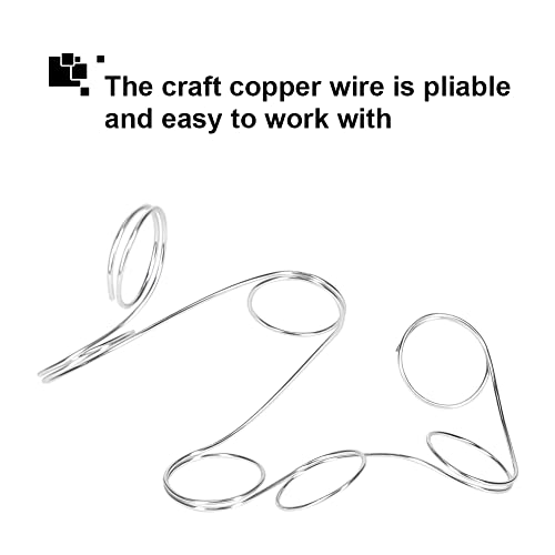 20 Gauge 0.8mm Copper Craft Wire, 114 Feet Metal Wire Flexible Bendable Copper Wire for Jewellery Making, Crafting, Modelling and Sculpting