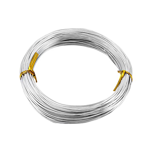 1mm Aluminum Craft Wire, 10 Meteres Aluminum Sculpting Wire, Silver Bendy Crafting Wire Bendable Metal Wire for Sculpting, DIY Art Craft Floral Making, Jewelry Making, Wrapping and Wire Weaving