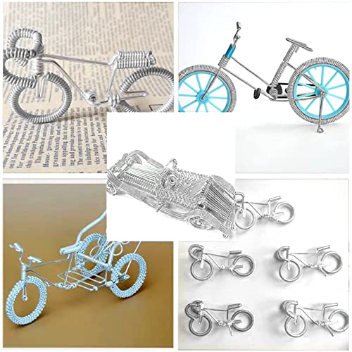 1mm Aluminum Craft Wire, 10 Meteres Aluminum Sculpting Wire, Silver Bendy Crafting Wire Bendable Metal Wire for Sculpting, DIY Art Craft Floral Making, Jewelry Making, Wrapping and Wire Weaving