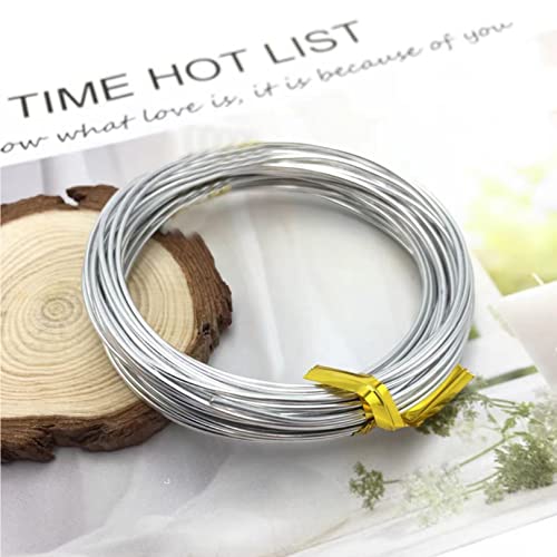1mm Aluminum Craft Wire, 10 Meteres Aluminum Sculpting Wire, Silver Bendy Crafting Wire Bendable Metal Wire for Sculpting, DIY Art Craft Floral Making, Jewelry Making, Wrapping and Wire Weaving