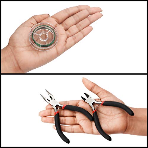 Kurtzy Coloured Aluminium Wire for Jewellery and Pliers Making (12 Pieces) - Thickness 0.3 mm - 10 m Rolls - 10 Colours - Soft Metal for Beading, Jewelry, Floral Art, Modelling Black